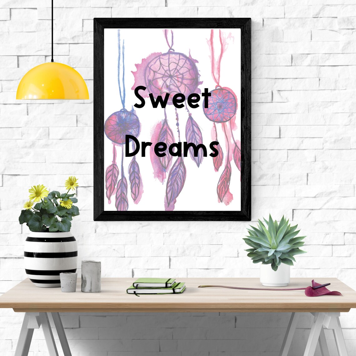 Sweet Dreams Inspirational Quote Art Print - Image 4