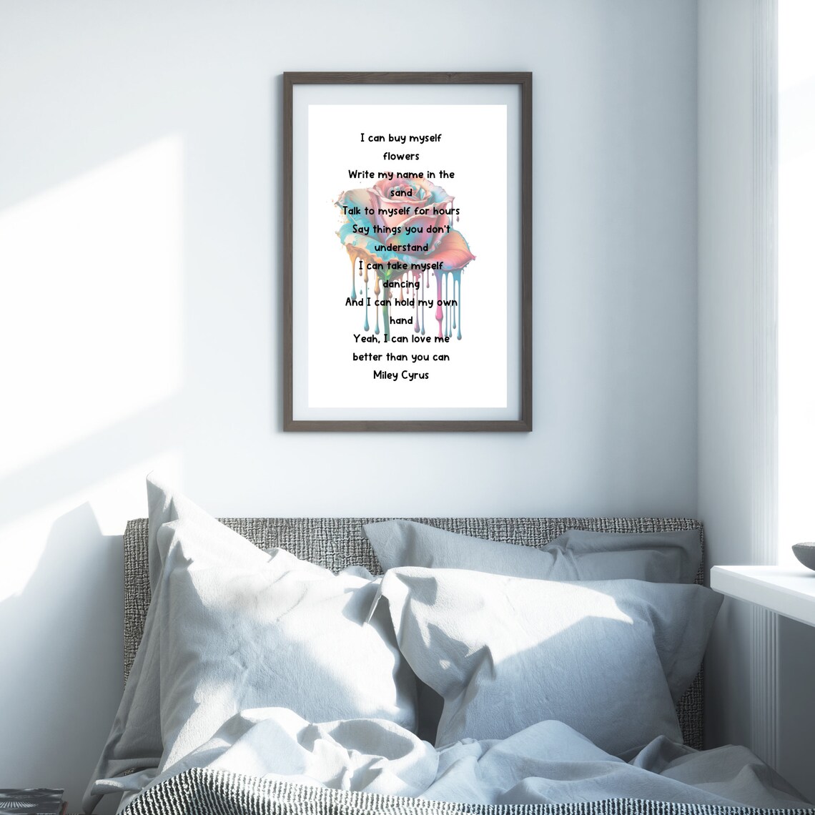 I Can Buy Myself Flowers Lyrics Art Print - Image 2