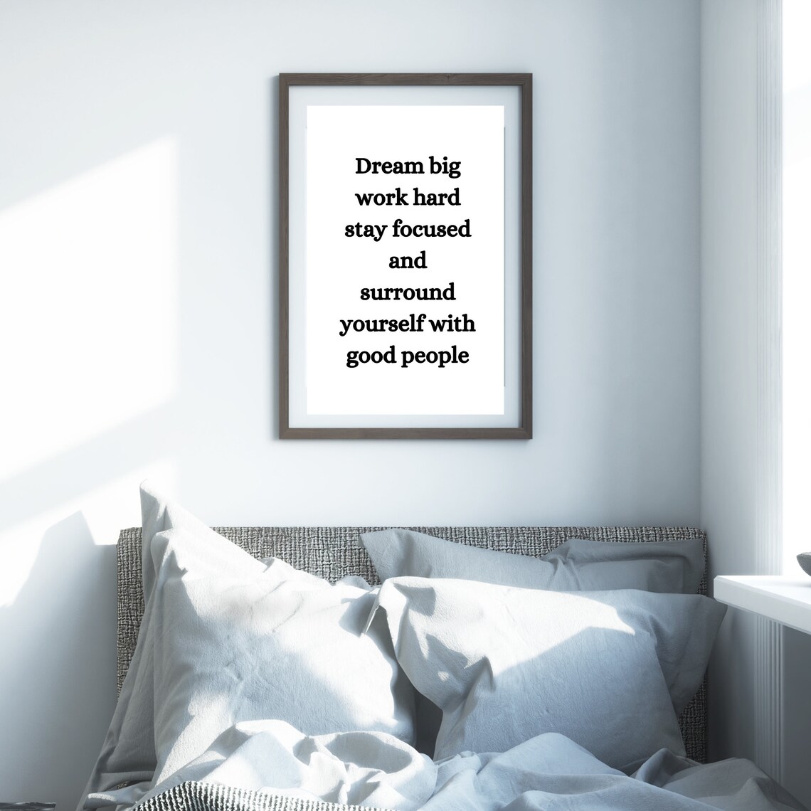 Dream Big Work Hard, Minimalist Typography Poster - Image 2