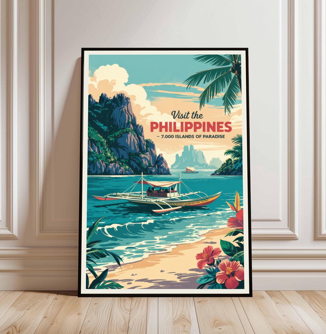 Philippines Travel Poster, Asia Wall Art