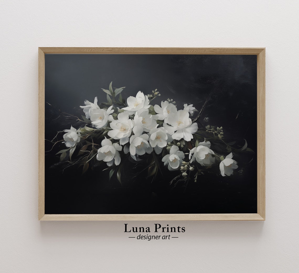 Moody Spring Floral Art Print