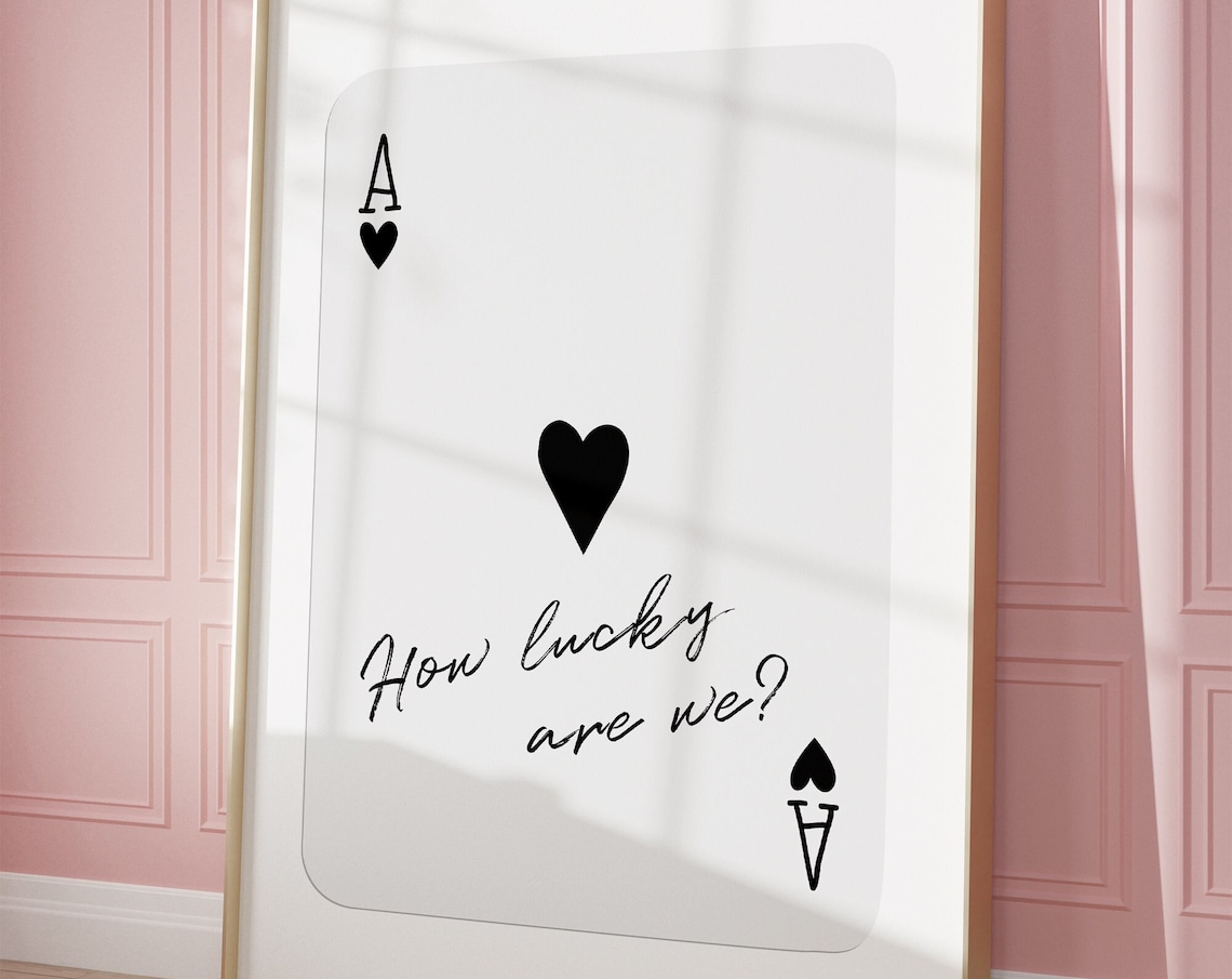 Ace of Hearts Retro Poster, Vintage Card Art