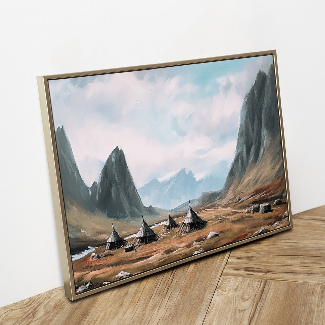 Auyuittuq National Park Vintage Oil Painting - Image 2