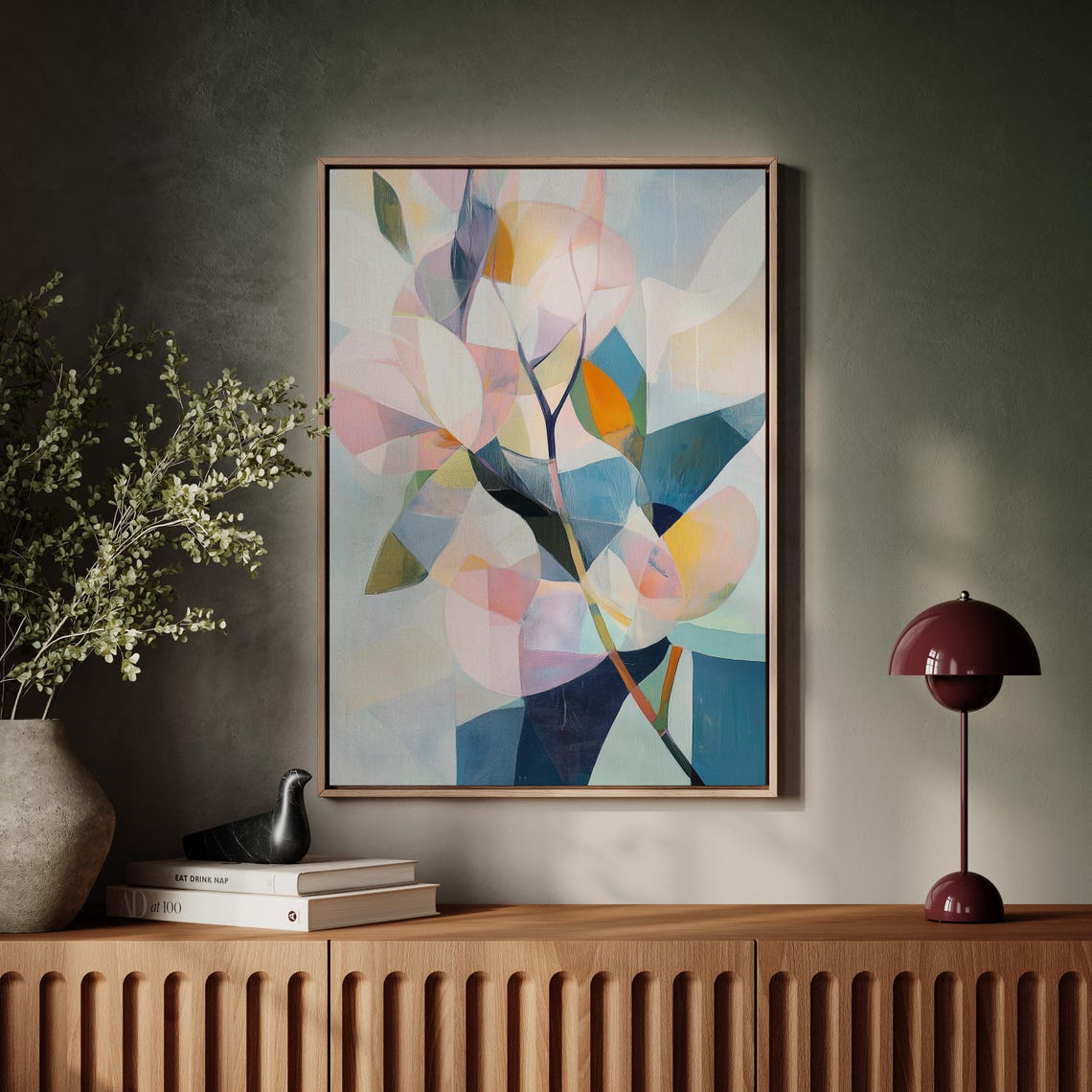 Abstract Pastel Floral Geometric Modern Botanical Art Poster - Image 5