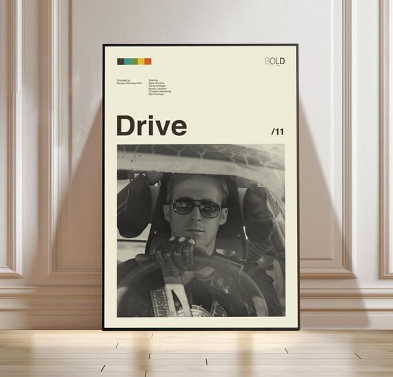 Drive 2011 Ryan Gosling Minimalist Retro Movie Fan Art Poster