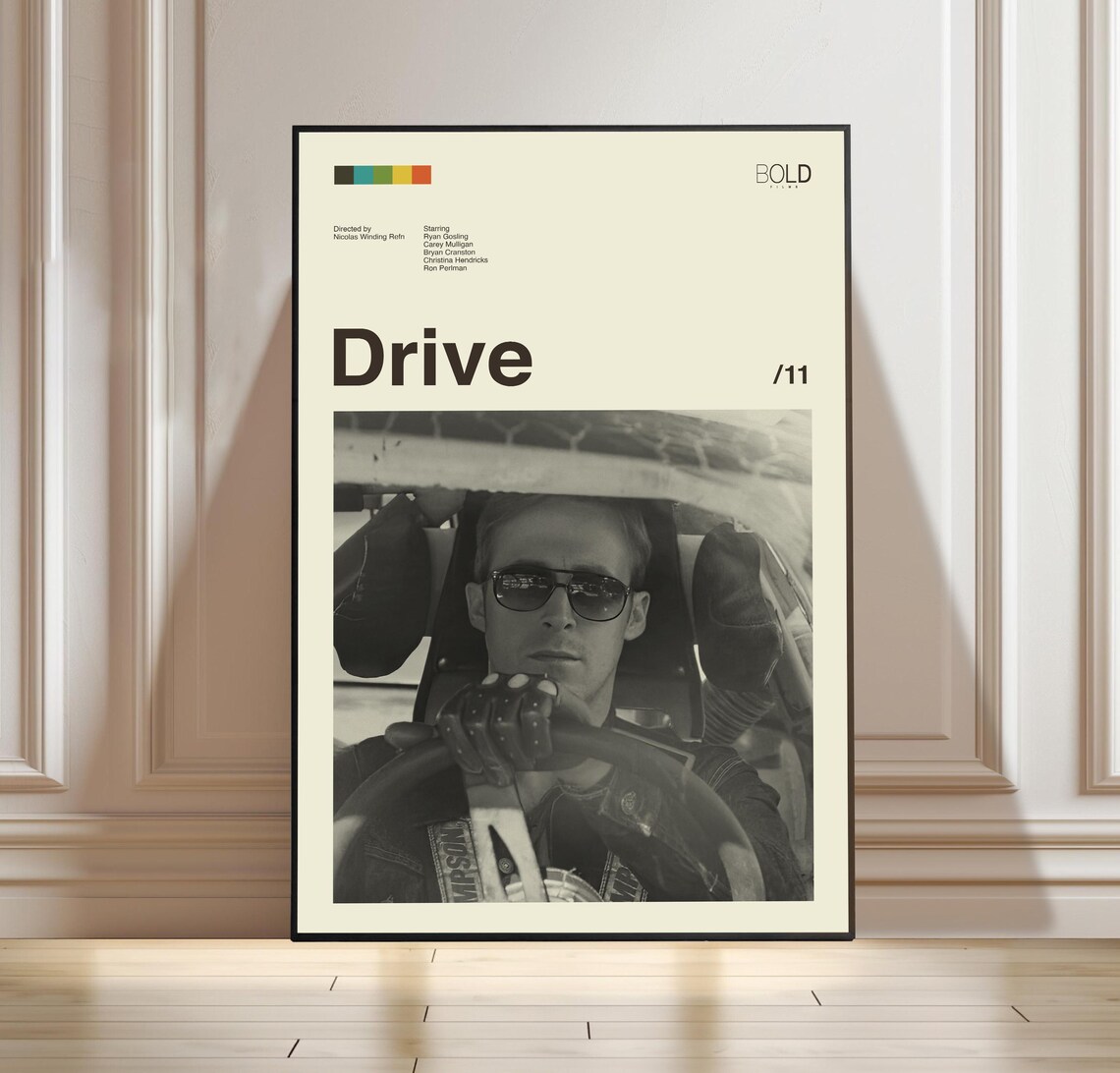 Drive 2011 Ryan Gosling Minimalist Retro Movie Fan Art Poster