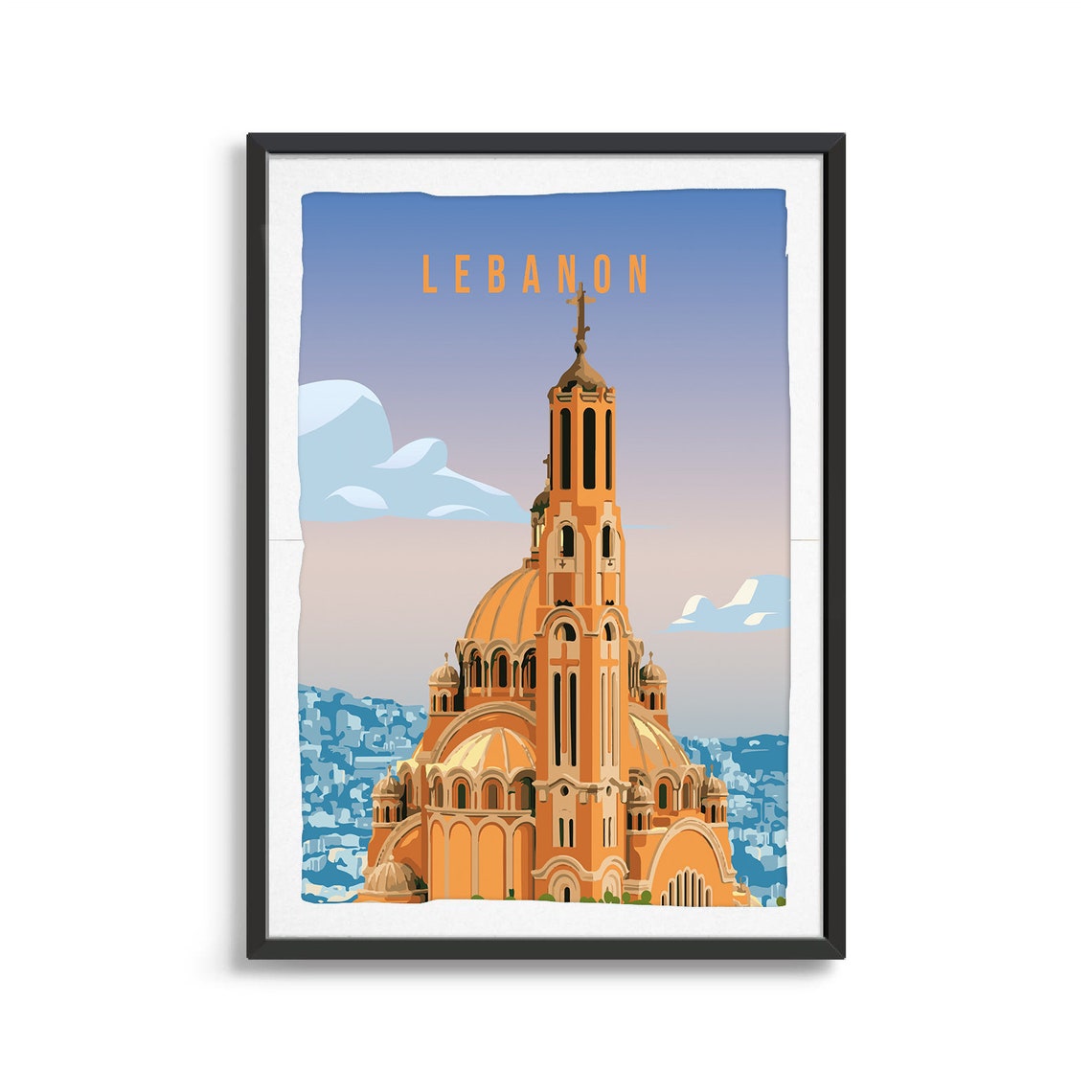 Lebanon Country Poster Art City Wall Art Country Art Country Poster Country Print Country Art Lebanon Travel Illustration