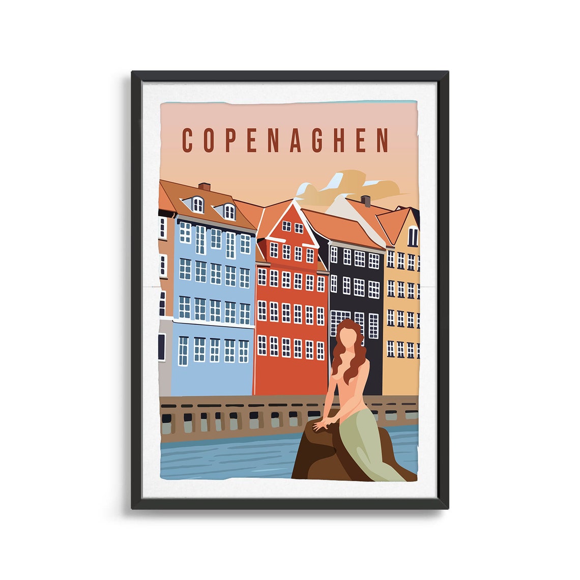 Copenhagen City Poster City Art City Wall Art City Print Country Poster Country Print Country Art Denmark Travel Illustration - Image 2