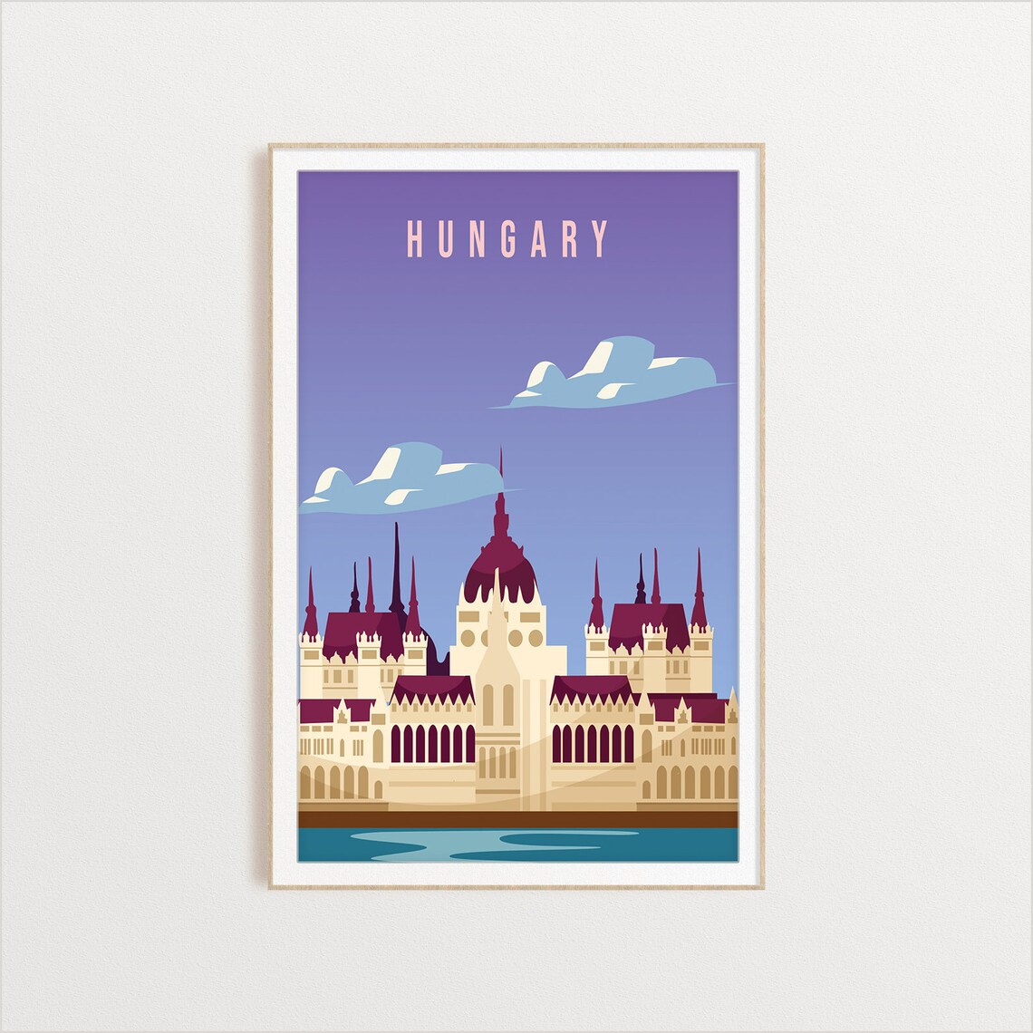 Hungary Travel Illustration Art Print, Country Poster - Image 2