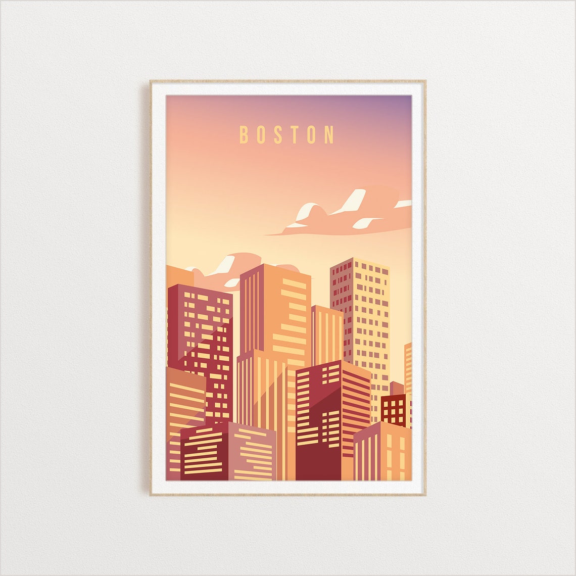 Boston Country Poster Art City Wall Art Country Art Country Poster Country Print Country Art Boston Travel Illustration - Image 2
