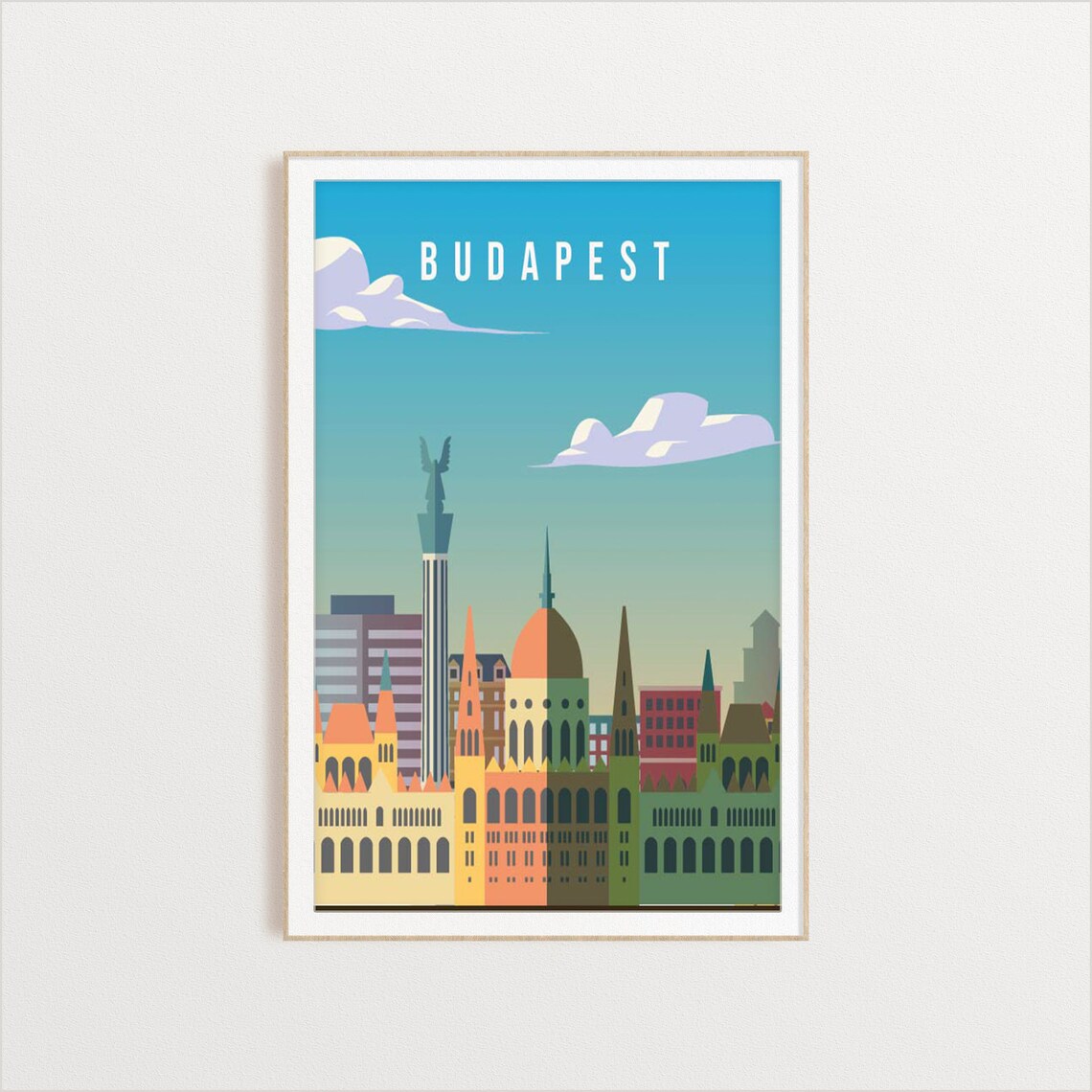 Budapest City Poster, Travel Illustration Art Print - Image 2