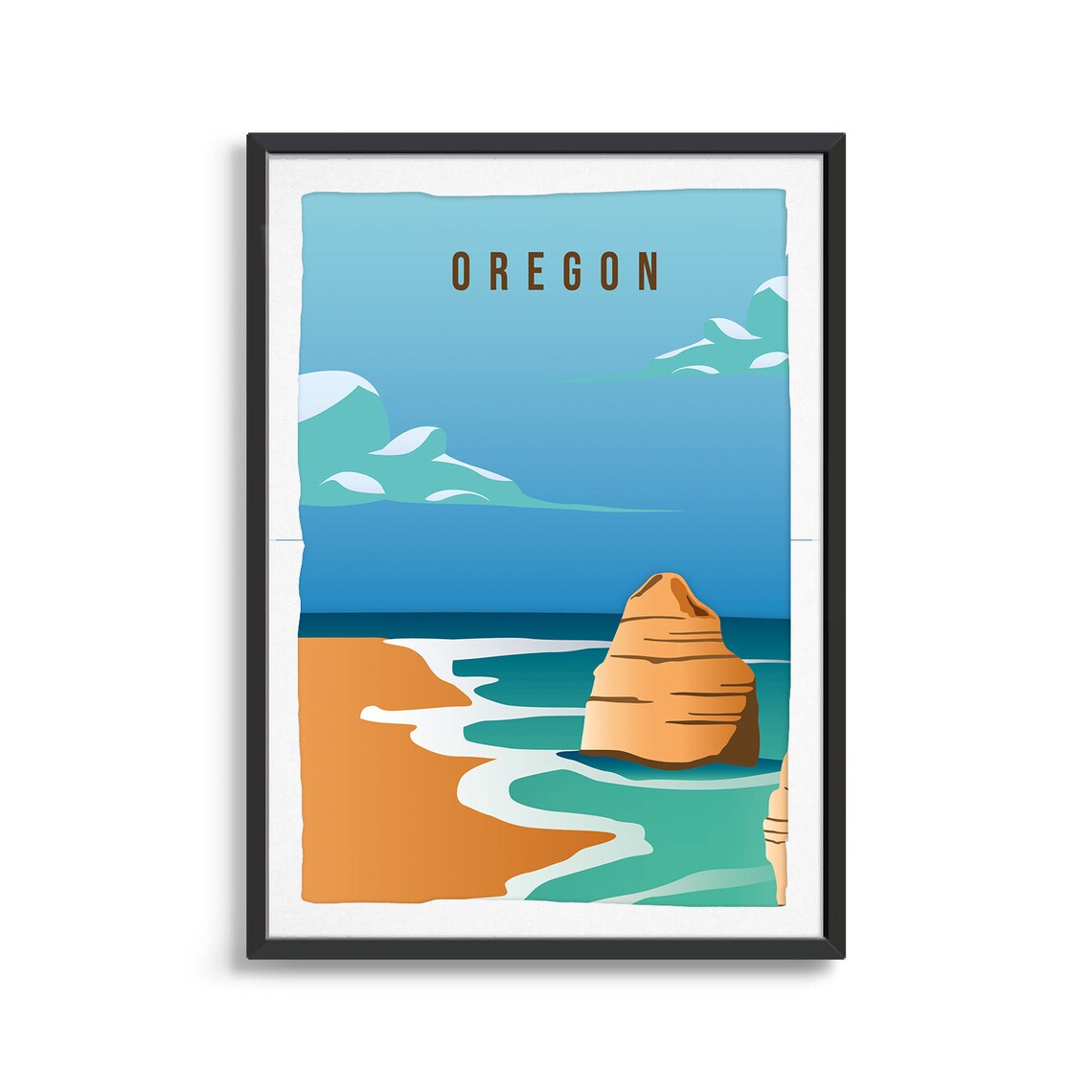 Oregon State Travel Poster, State Art Print - Image 2