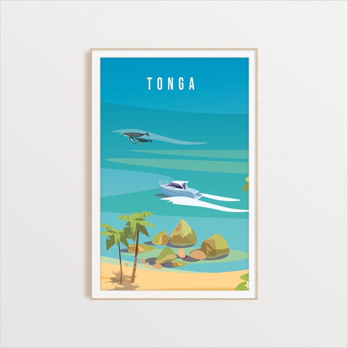 Tonga Country Poster Country Art Country Wall Art Country Print Country Poster Country Print Travel Gift Travel Illustration