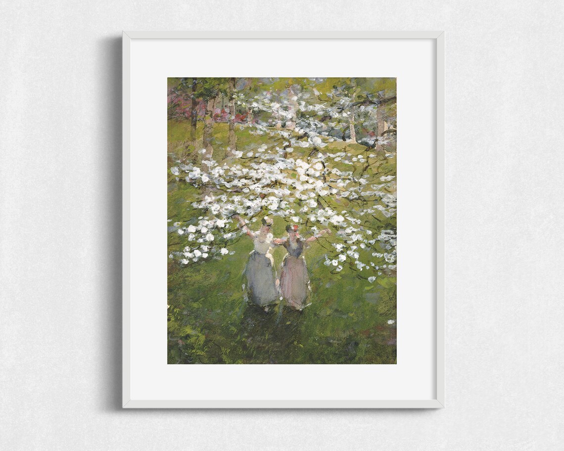 Vintage Spring Landscape, Cottagecore Art Print - Image 2