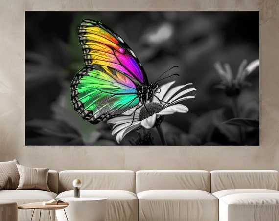 Colorful Butterfly Nature Luxury Design Animal Print Picture Home Decor Wall Art Gift Room Decor Ready To Hang