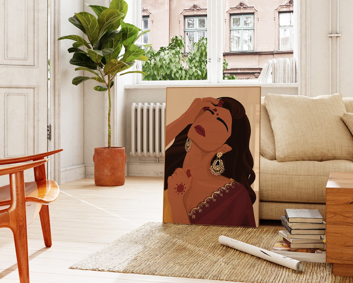 South Asian Woman In Saree - Desi Art - Image 4