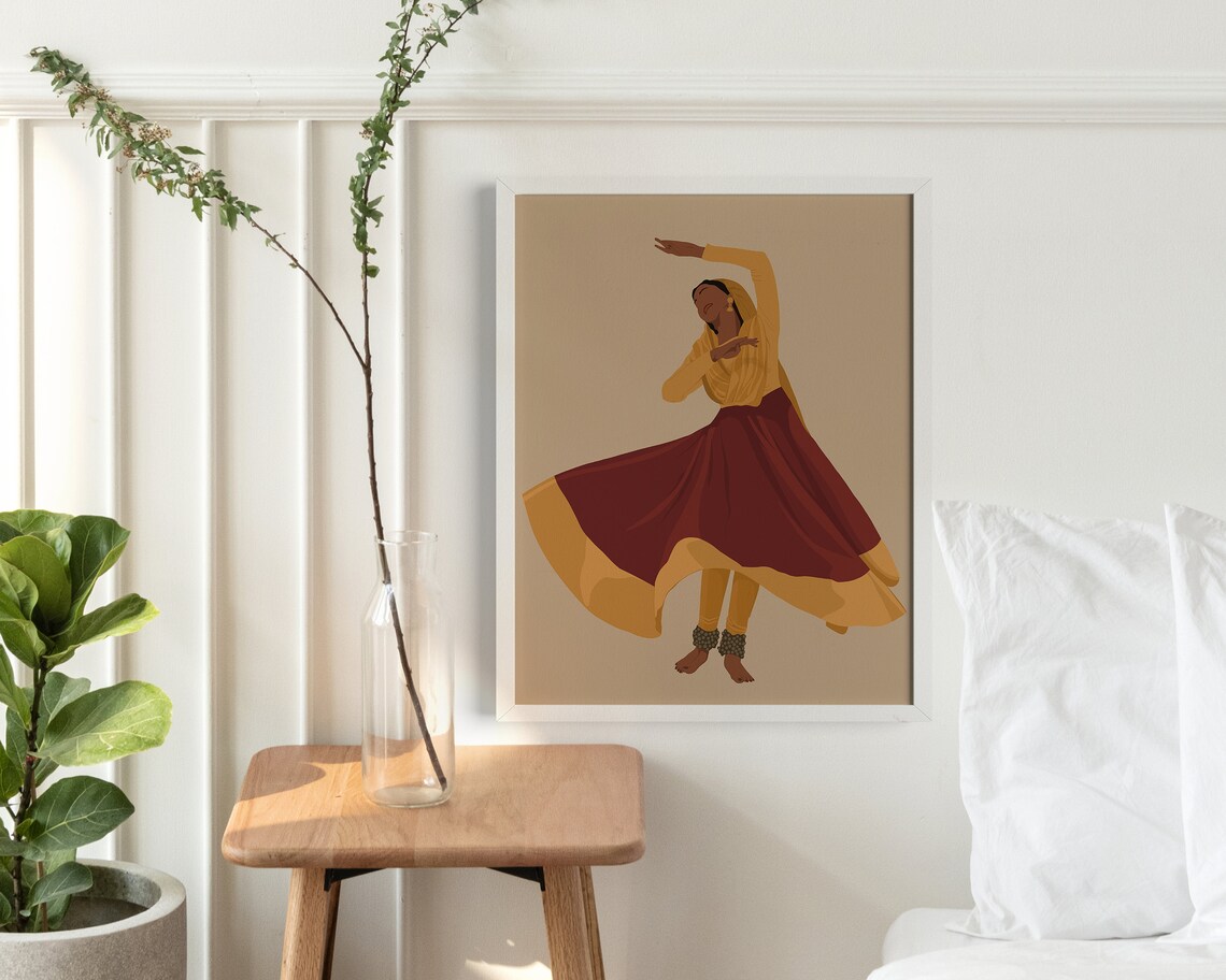 Sufi Kathak Dancer, South Asian Art Print - Image 3