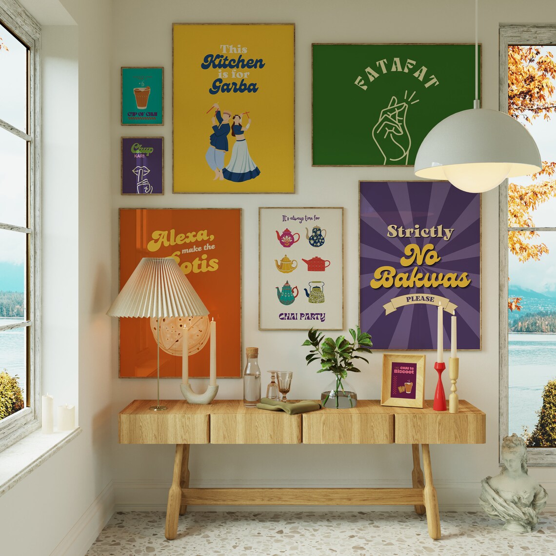 Chai Party Art Print, Indian Kitchen Decor - Image 4