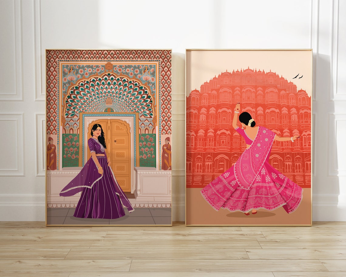Rose Gate Door In City Palace Of Jaipur Indian Art Desi Art South Asian Art Indian Woman Wall Art Rajasthan Art Brown Girl Tamil Art - Image 3
