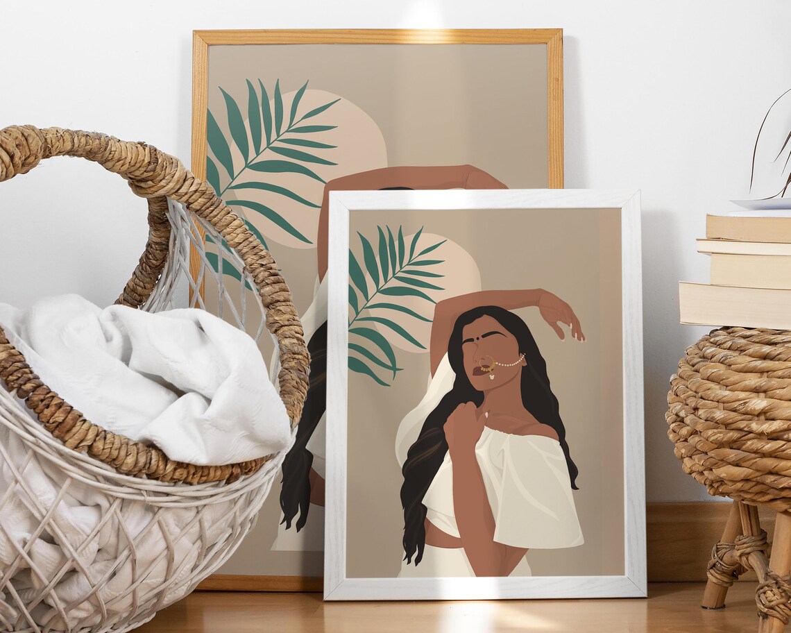 Modern South Asian Woman, Indian Desi Art Print - Image 3