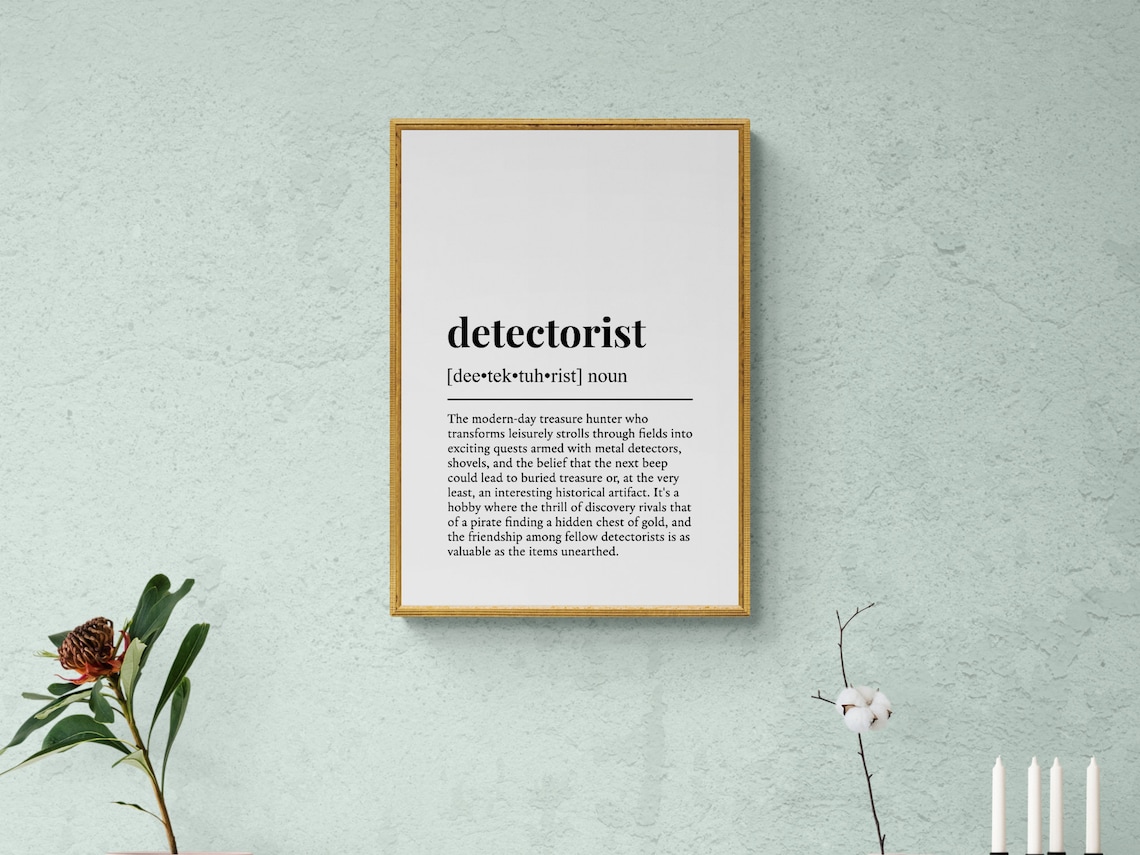 Detectorist Funny Definition Hobby Wall Art Print - Image 2