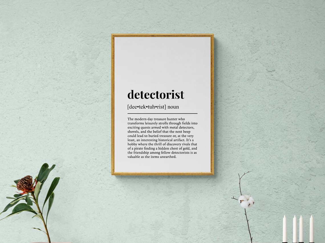 Detectorist Funny Definition Poster Print for Hobby Rooms - Image 2