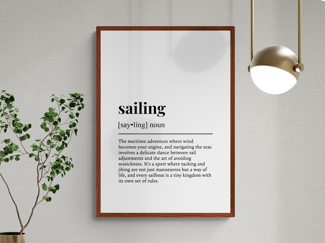Sailing Funny Definition, Humorous Wall Art Print - Image 3