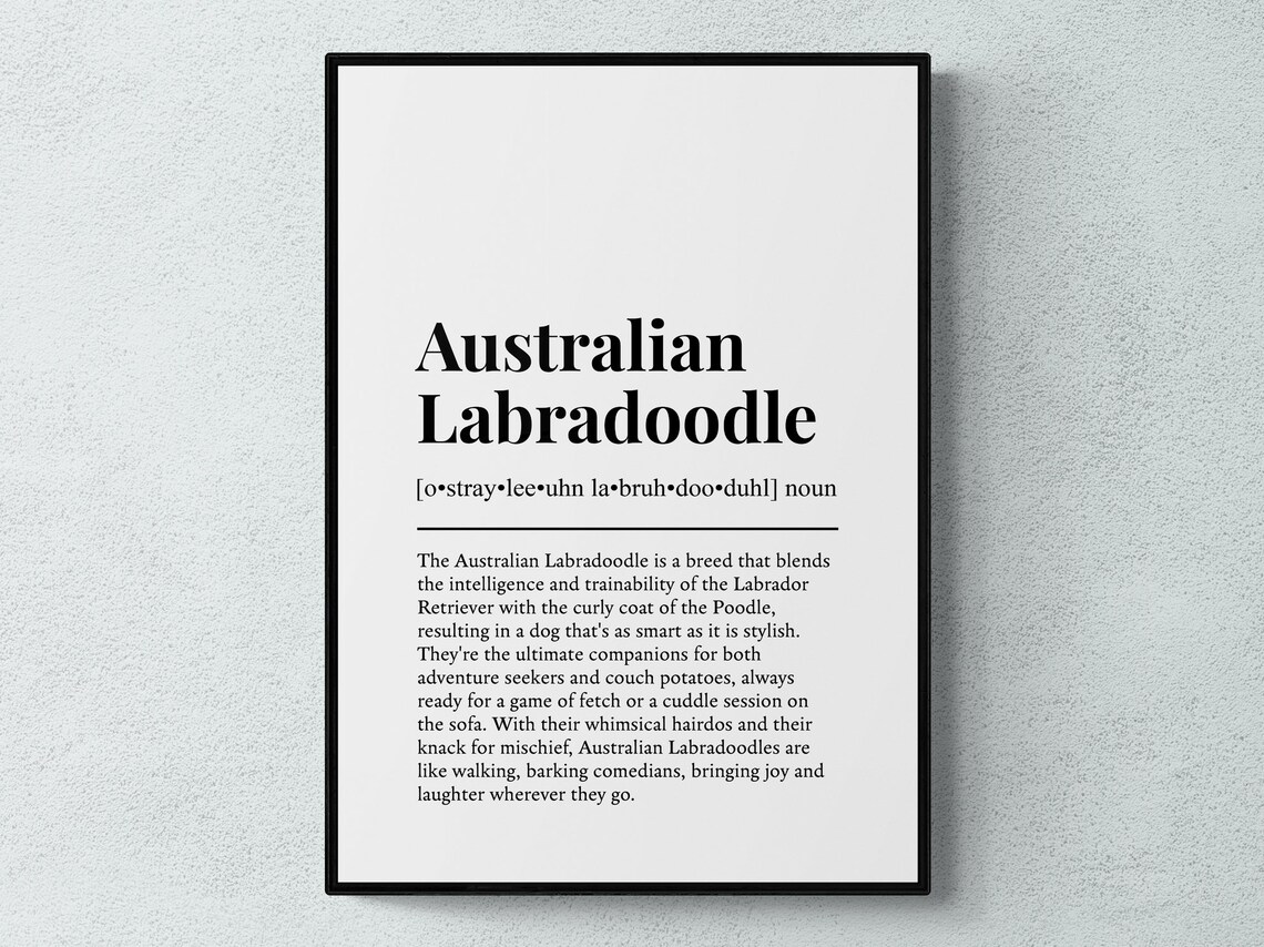 Australian Labradoodle Funny Definition Poster Print