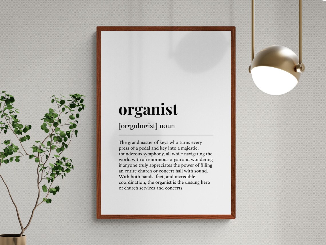 Organist Funny Definition, Typography Art Print - Image 3