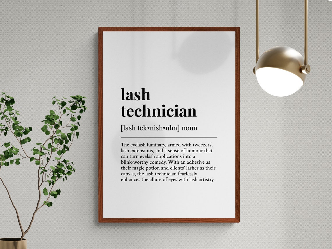 Lash Technician Funny Definition Dictionary Style Wall Art Gift - Image 3