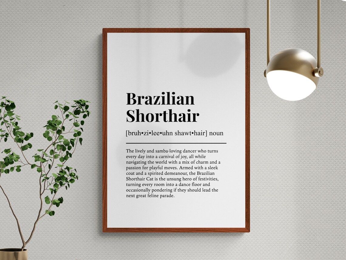 Brazilian Shorthair Funny Definition Breed Dictionary Samba Dancer Poster - Image 3
