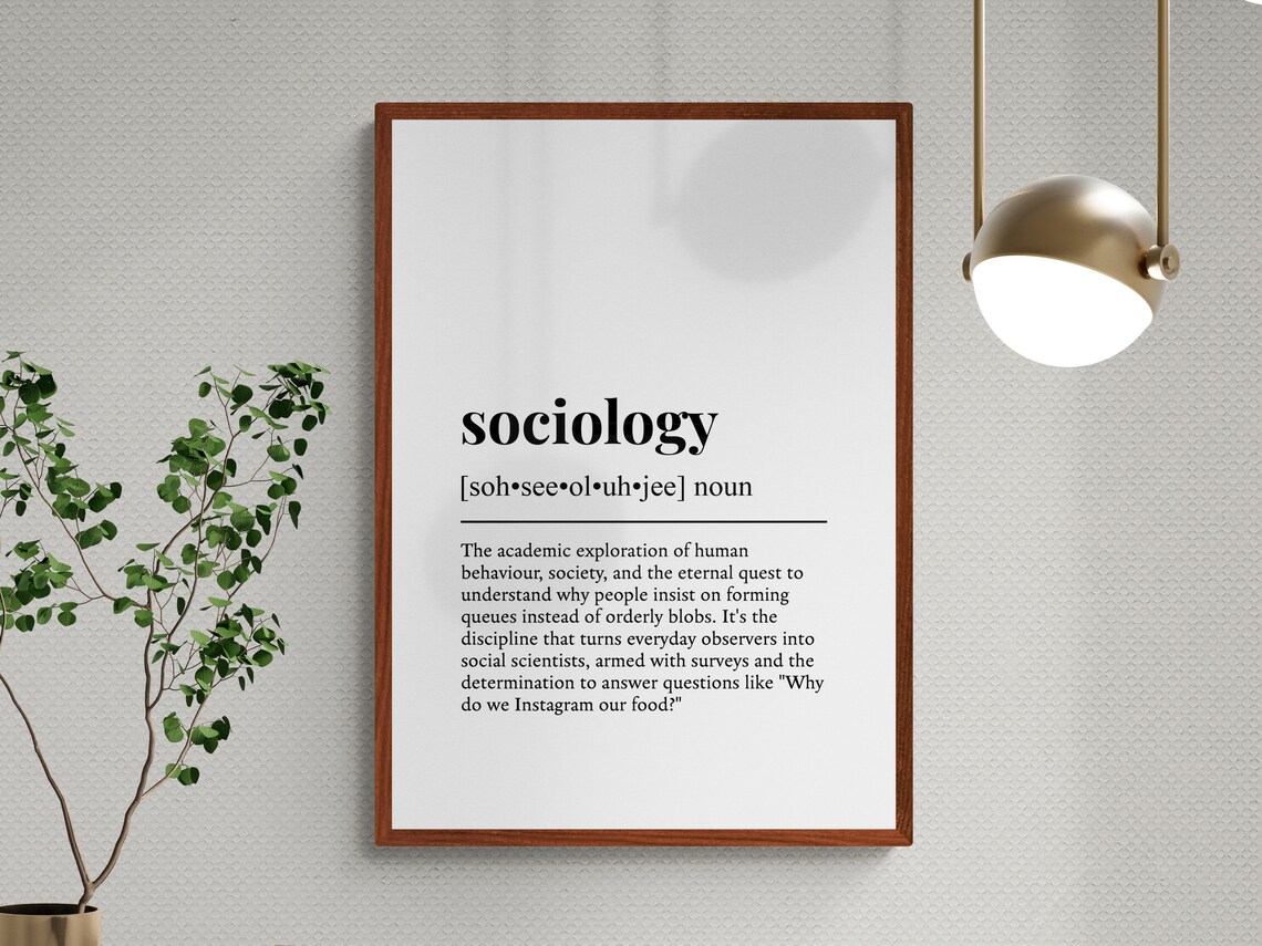 Sociology Funny Definition Education Gift Art Print - Image 2