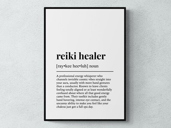 Reiki Healer Funny Definition Art Print, Spiritual Gift