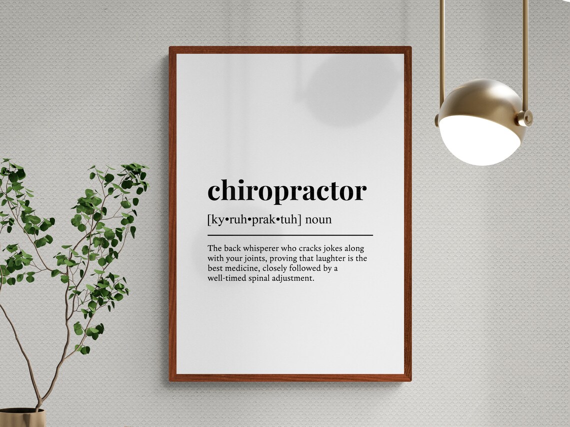 Chiropractor Funny Definition, Humorous Wall Art Print - Image 3