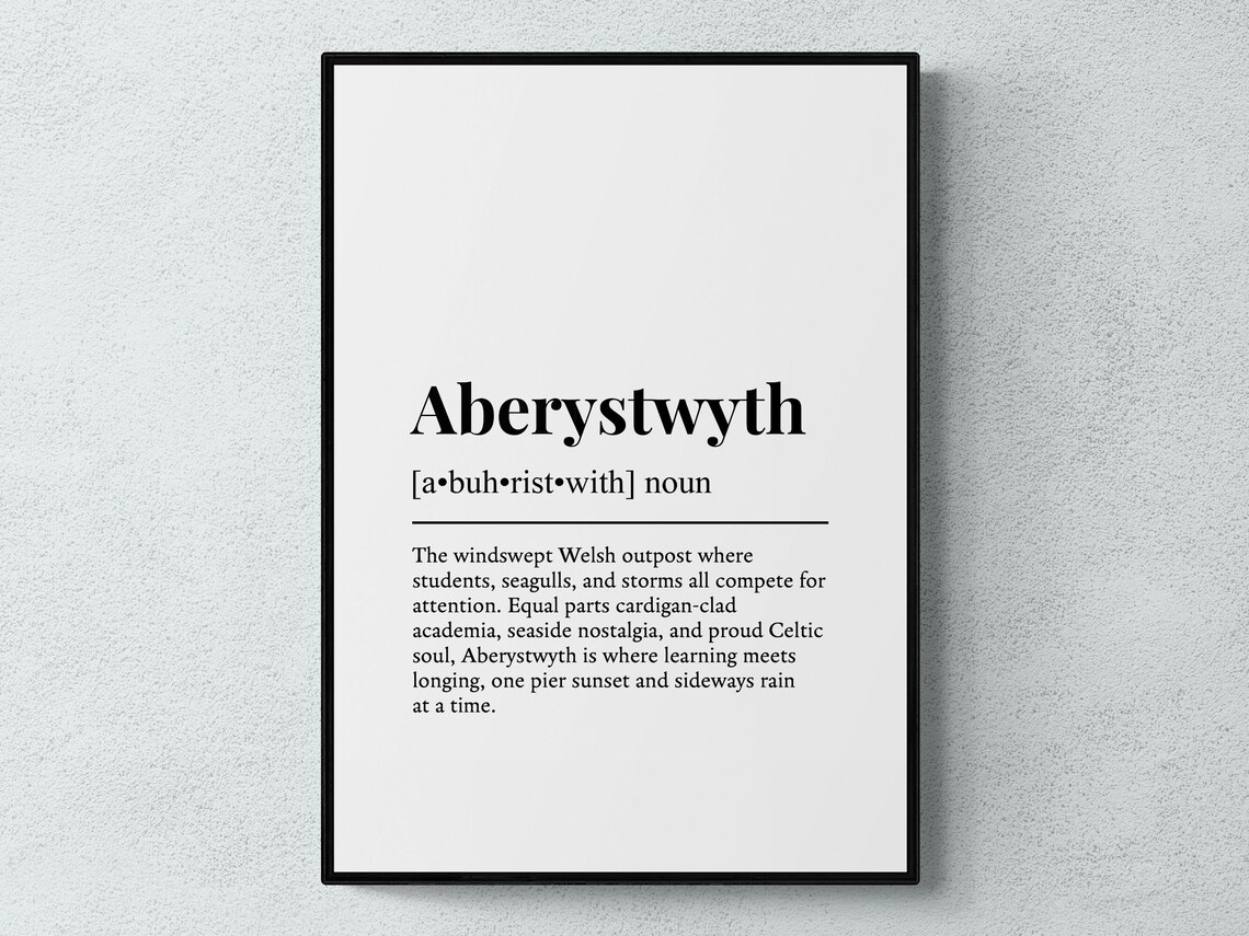 Aberystwyth Funny Definition Wall Art Print