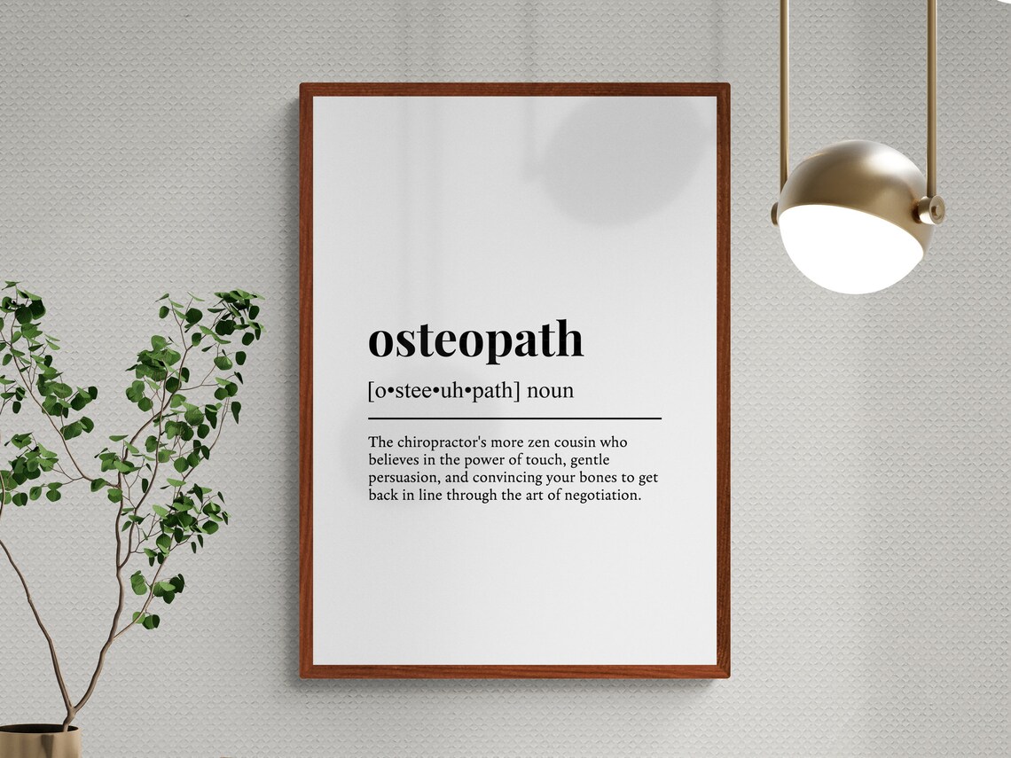 Osteopath Funny Definition Typography Art Print - Image 3