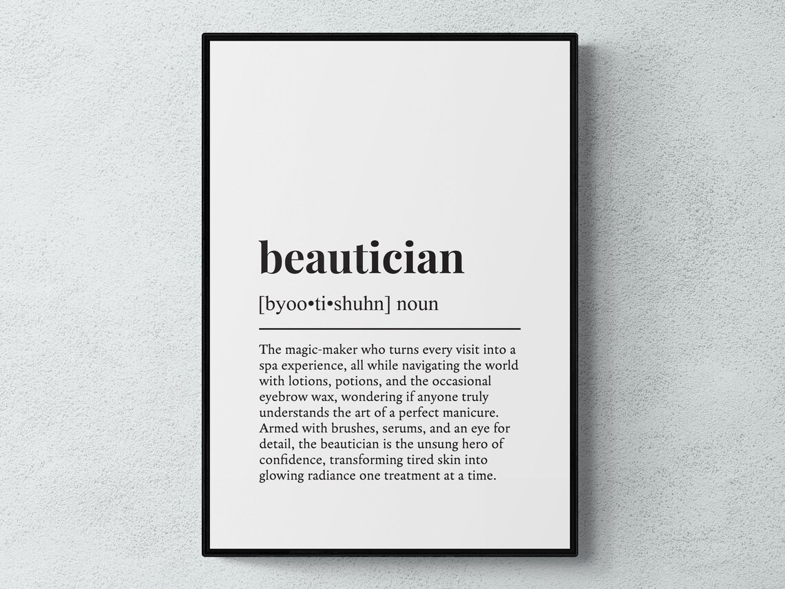Beautician Funny Definition Job Humor Art Print