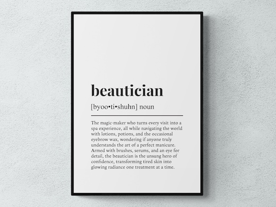 Beautician Funny Definition Job Humor Art Print