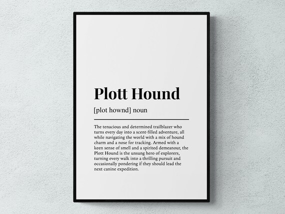 Plott Hound Funny Definition Dog Wall Art Print