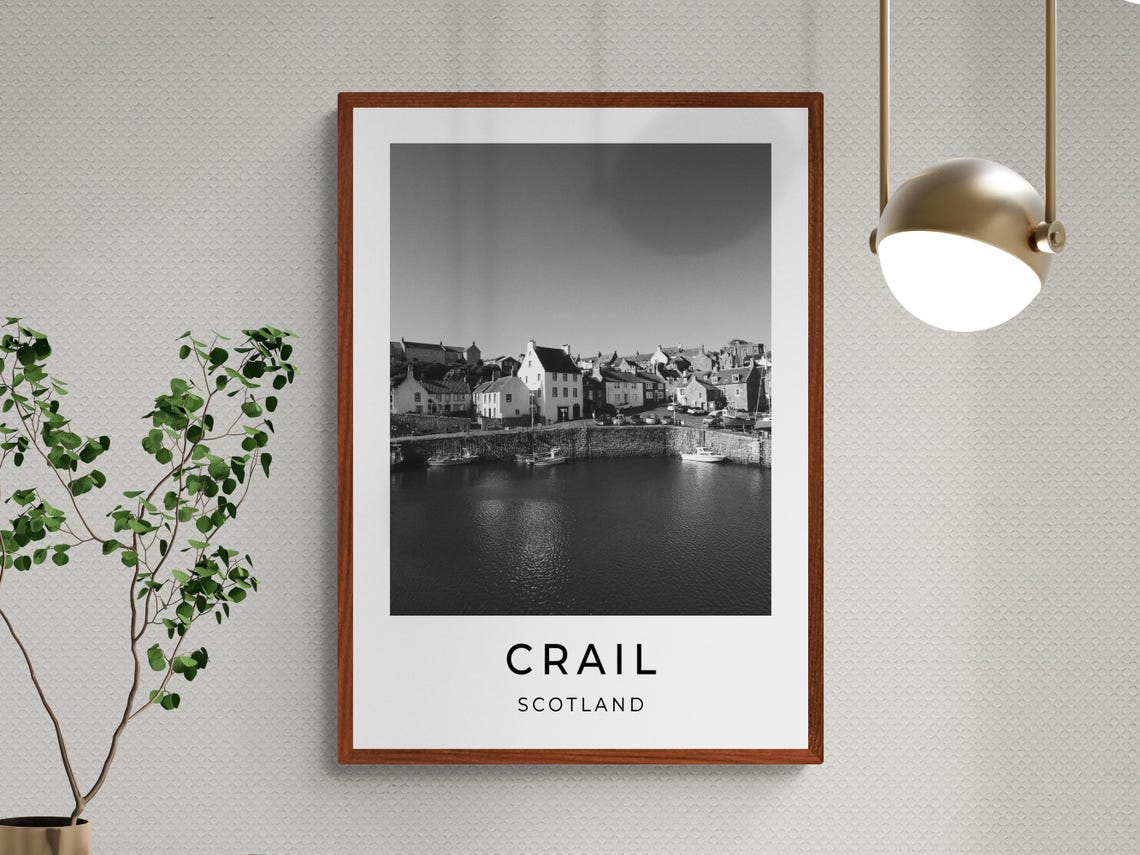 Crail Scotland Fishing Harbor Boats Old Town Waterfront View Poster - Image 3