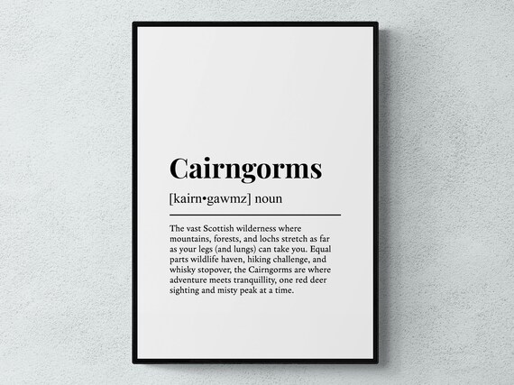 Cairngorms Funny Definition Scotland Art Print