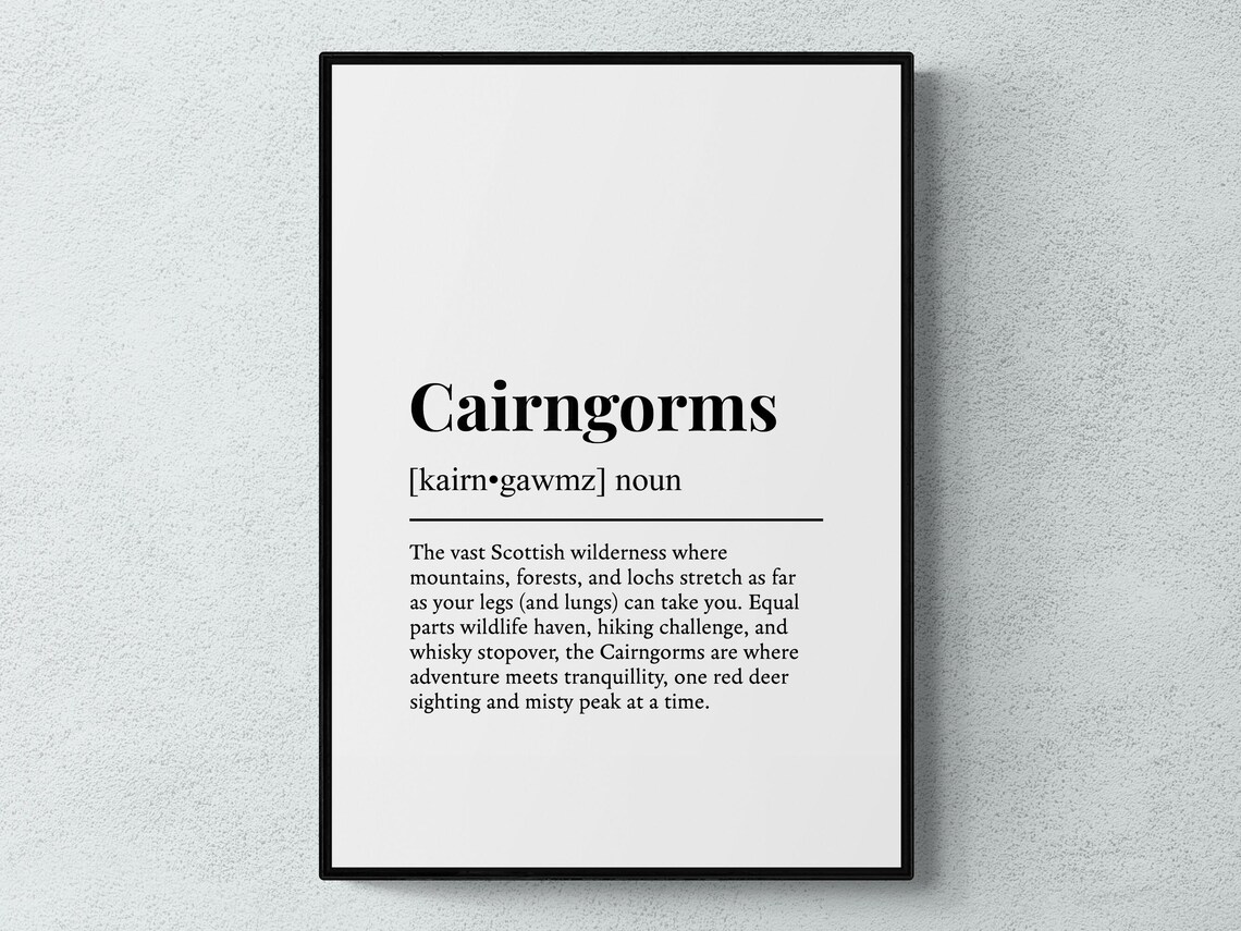 Cairngorms Funny Definition Scotland Art Print