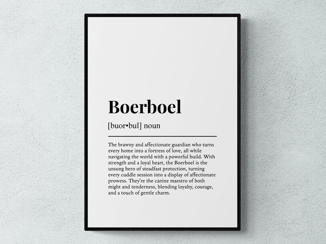 Boerboel Funny Definition Dog Breed Art Print