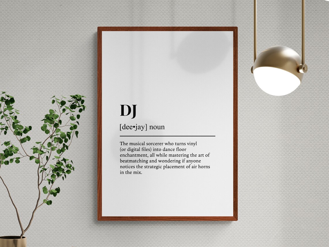 DJ Funny Definition Typography Wall Art Print - Image 3