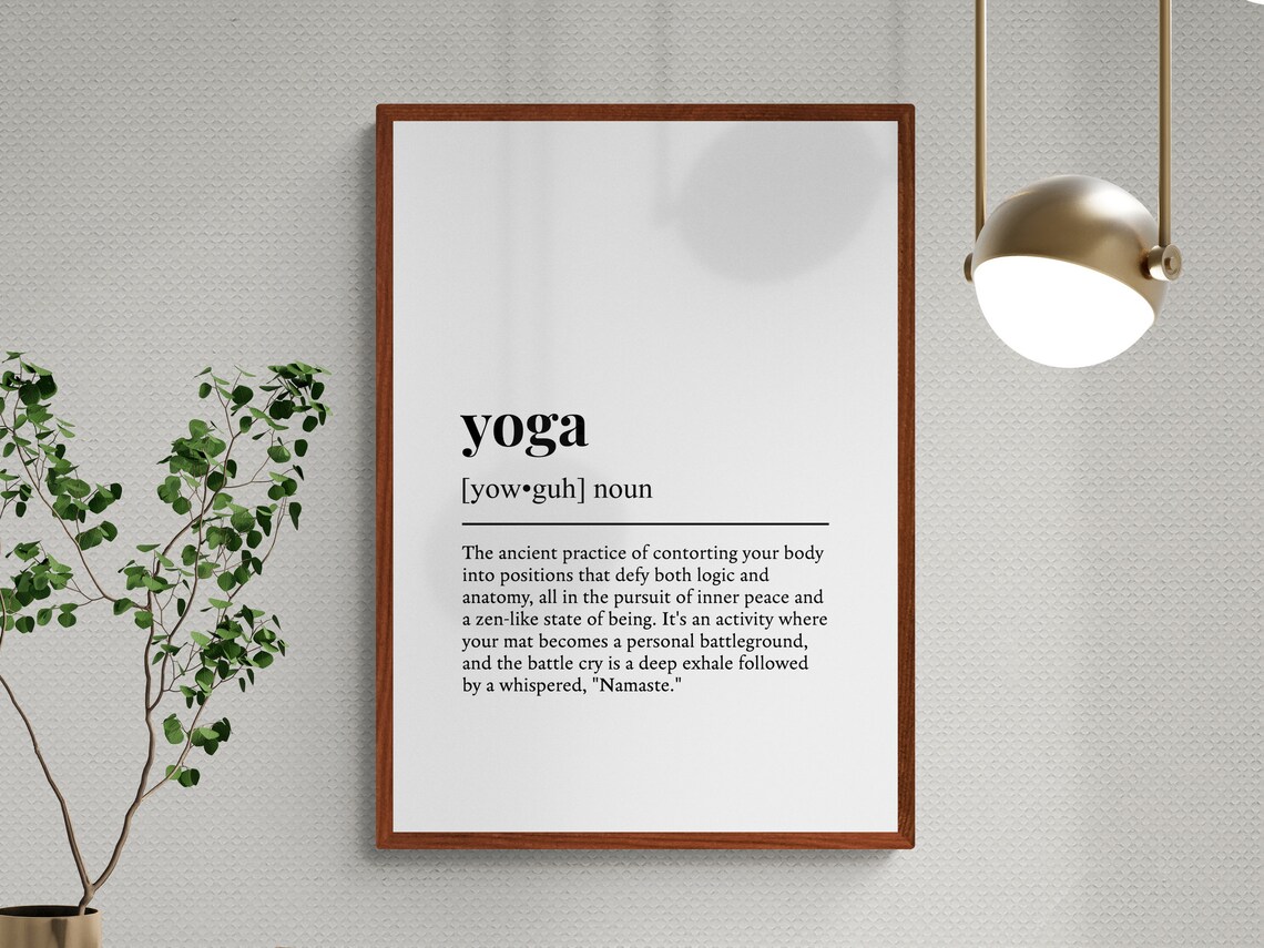 Funny Yoga Definition Hobby Gift Poster Print - Image 3
