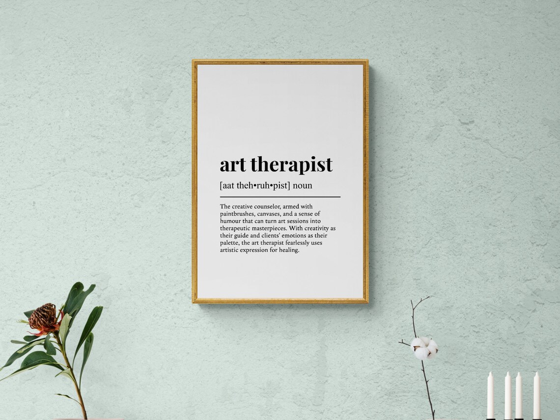 Art Therapist Funny Definition Job Gift Art Print - Image 2