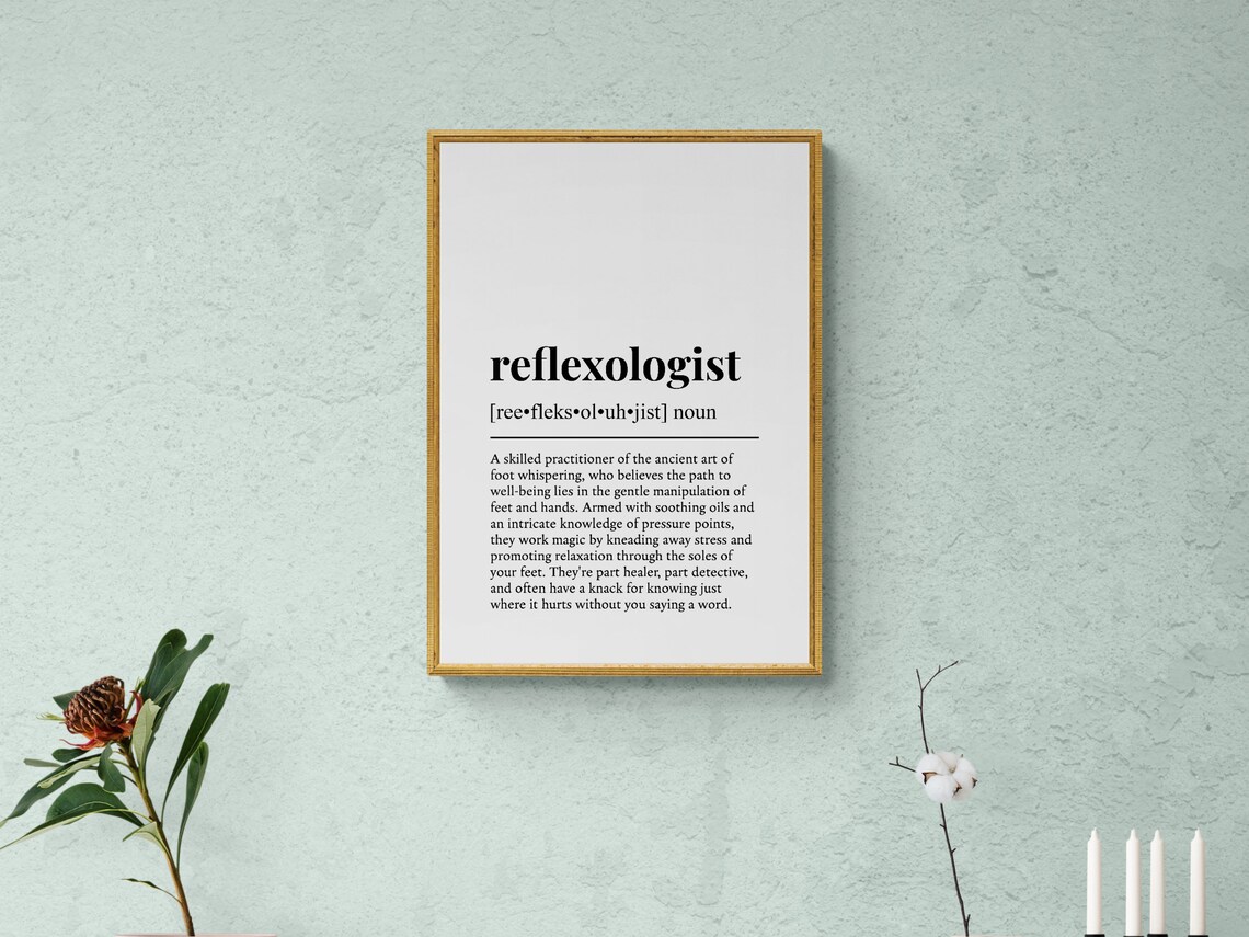 Reflexologist Funny Definition Job Work Gift Print - Image 2
