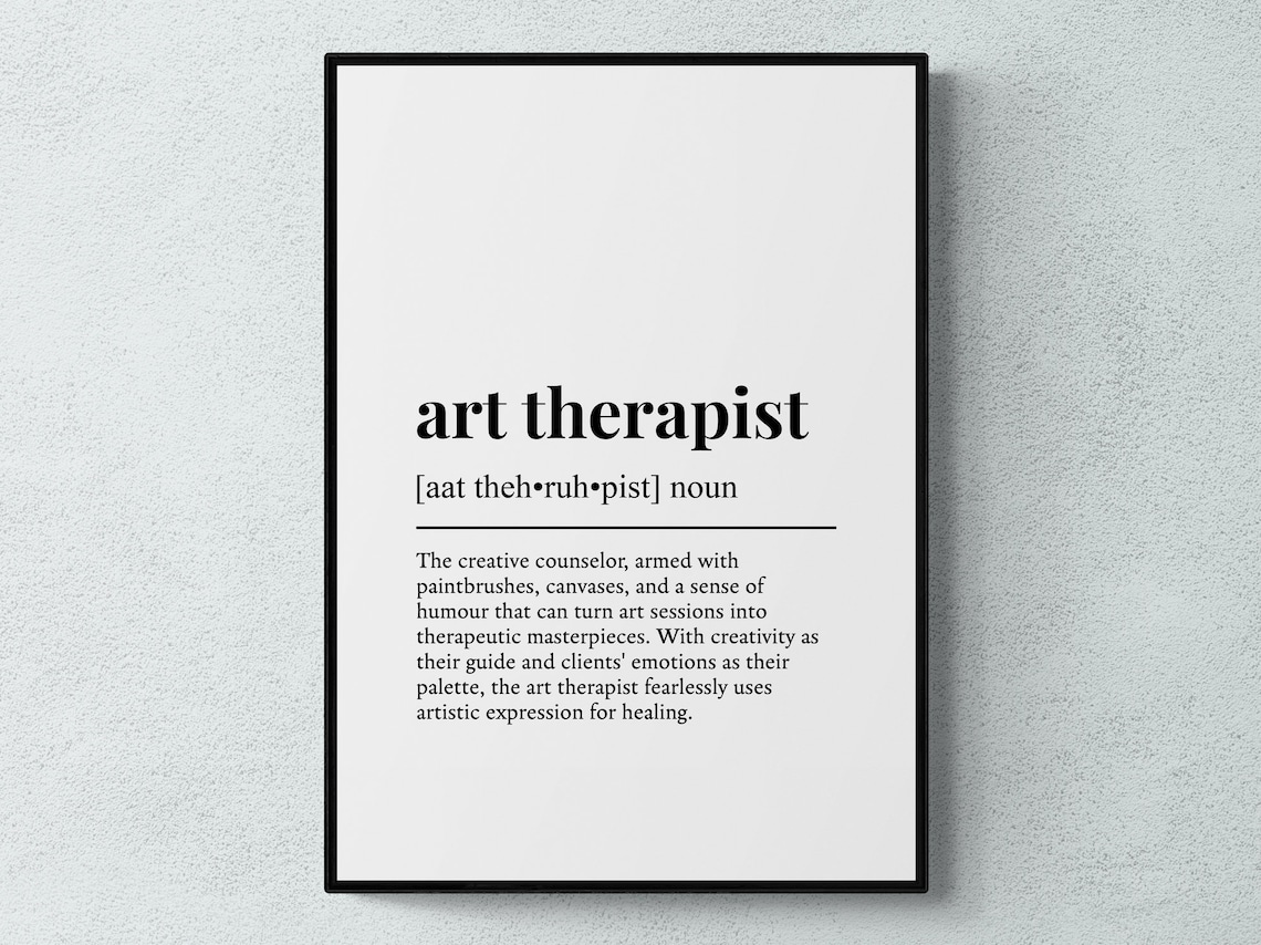 Art Therapist Funny Definition Job Gift Art Print