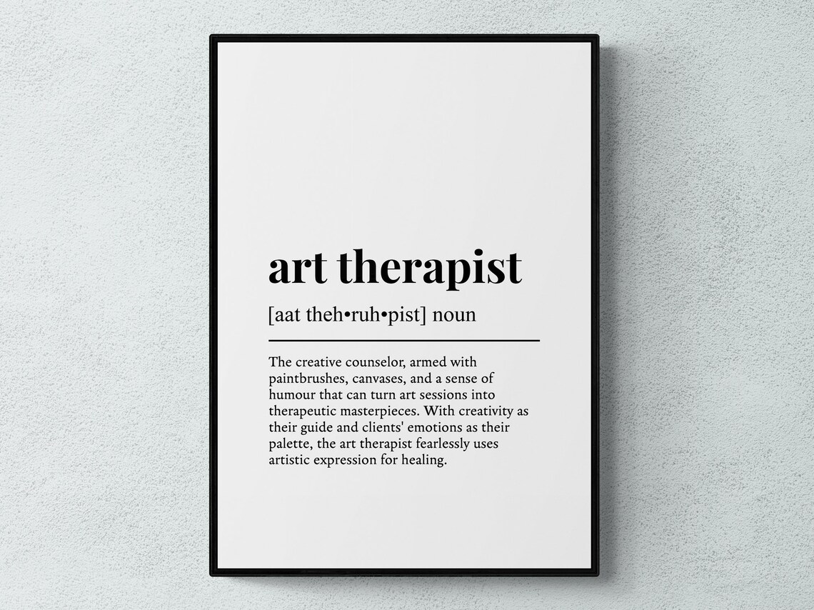 Art Therapist Funny Typography Poster, Work Gift