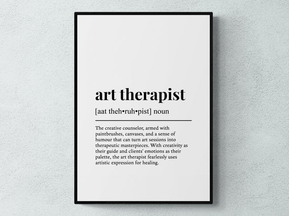 Art Therapist Funny Definition Job Gift Art Print